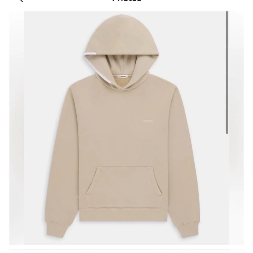 Madhappy Classic Cotton Hooded Sweatshirt, Beige, size large
